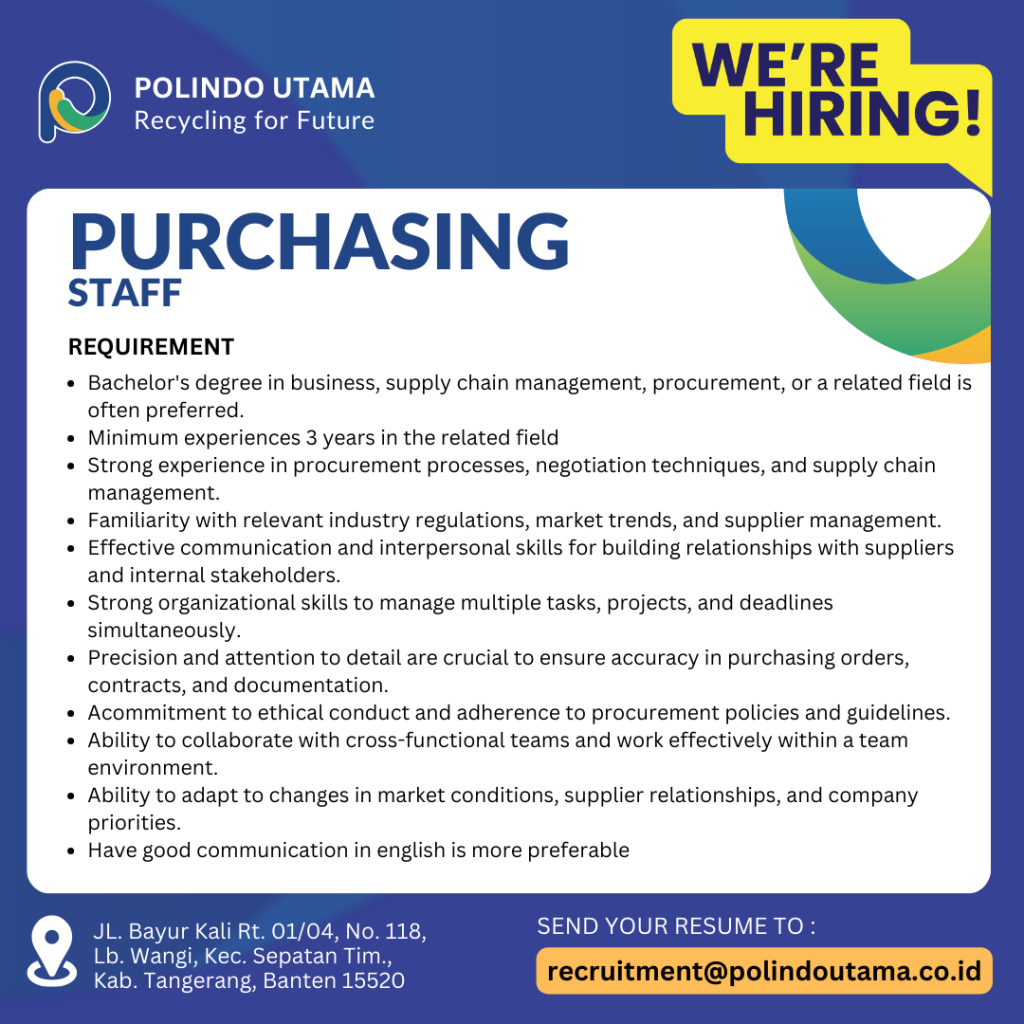 Careers Polindo Utama Recycle